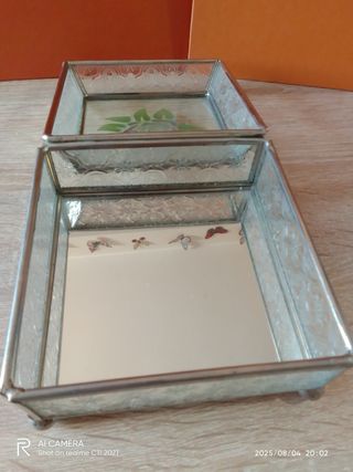 Caja joyero cristal vintage