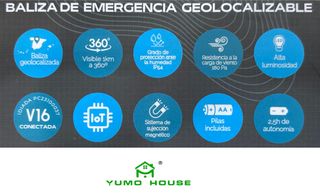2 Balizas emergencia homologada geolocalizada