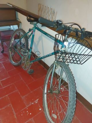 Bicicleta montaña clásica con marchas