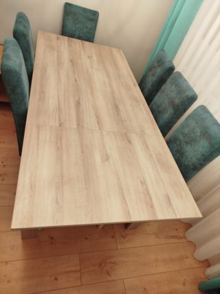 Mesa comedor madera beige