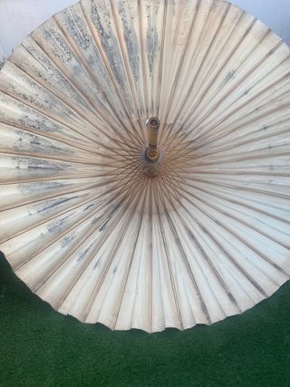 2 Sombrilla Tailandia- Verde y blanca