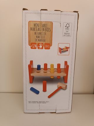 Montessori. Banco martillo madera. Carrefour