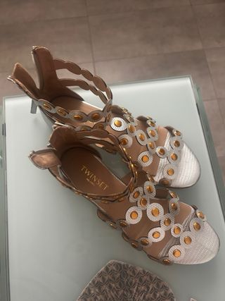 Sandalias Twinset Plata