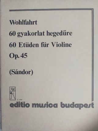 Estudios progresivos violín de David a Kreutzer