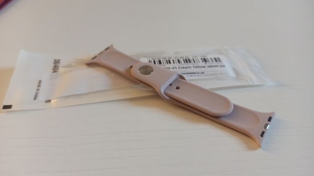 Correa silicona rosa palo iWatch series 7