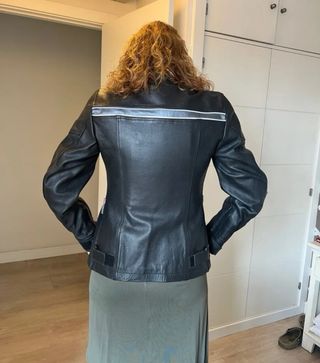 Cazadora moto piel mujer - Talla 44 (38-40)