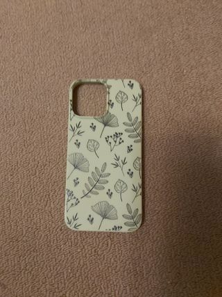 Funda iPhone 13 Pro Max - Verde Claro con Flores
