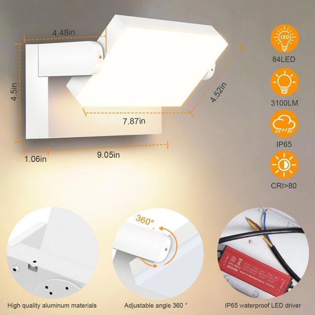 Lampada Parete LED Kingwen Bianca