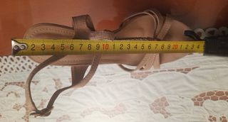 Sandalias de tacon beige