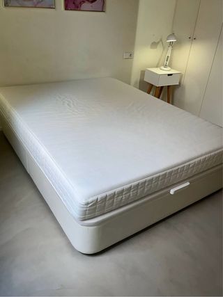 Cama IKEA KVITSÖY 150x200 + Colchón