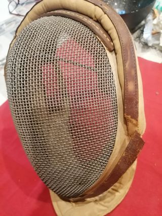 Maschera da Scherma vintage ferro e tessuto 
