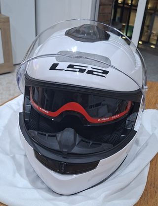 Casco moto LS2 blanco nuevo