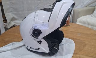 Casco moto LS2 blanco nuevo
