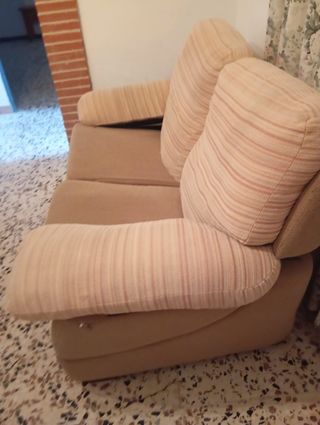 Sofá 2 plazas beige