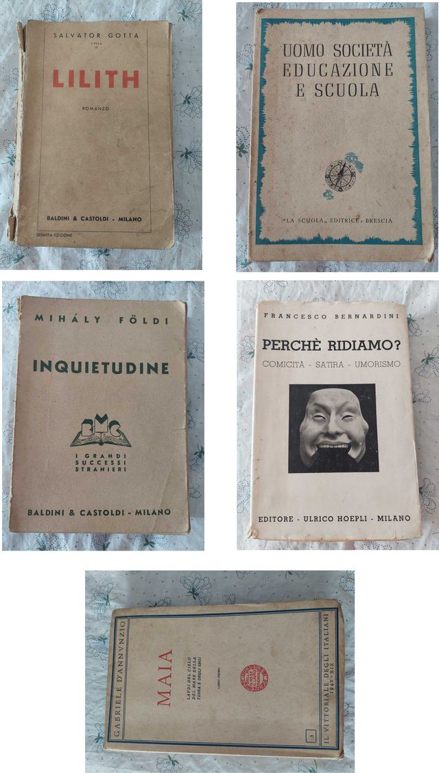 Libri vari degli anni 1930/1940 vendo in blocco. 