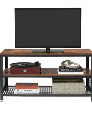 Mesa TV industrial - Madera y metal