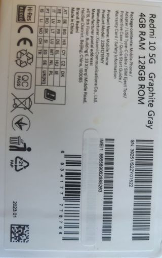 Xiaomi Redmi 10 5G Graphite Gray - Nuevo