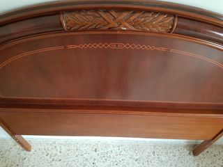 CABECERO Y PIE CAMA MATRIMONIO EN MADERAS NOBLES