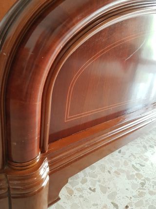 CABECERO Y PIE CAMA MATRIMONIO EN MADERAS NOBLES