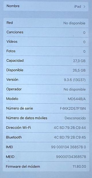 iPad Mini A1455 (1ª Gen) 32GB Blanco