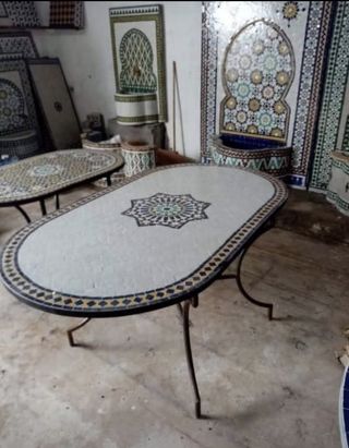 Mesa mosaico artesanal - 4 sillas