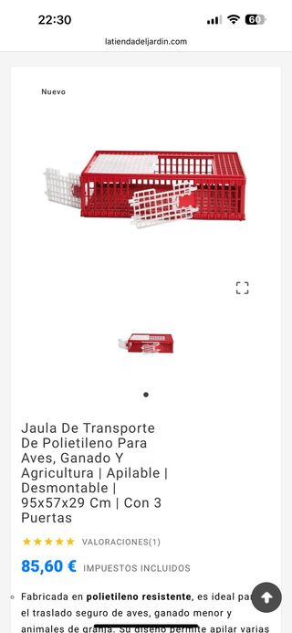 Caja transporte aves Gaun