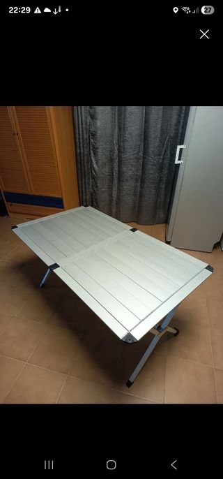 Mesa camping plegable aluminio