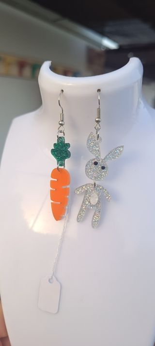 Pendientes Conejo Zanahoria