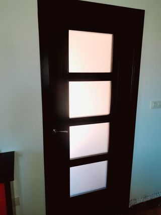 Puertas roble con marcos madera maciza color wenge