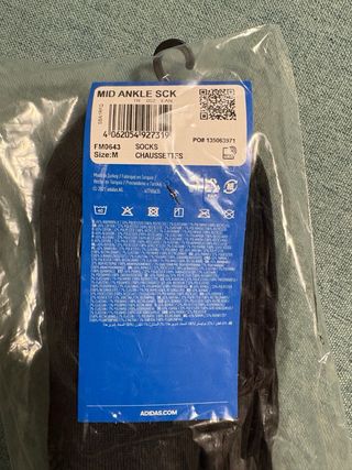Calcetines Adidas negros (3 pares) M unisex