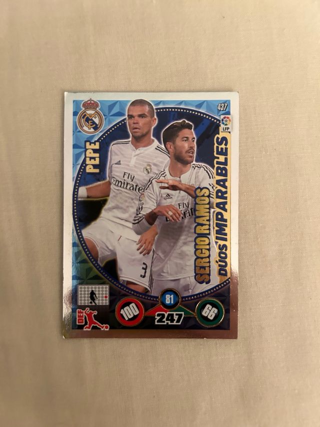 Cromo dúos Imparables Sergio Ramos y Pepe