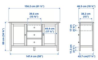 Mueble aparador HEMNES blanco - Ikea