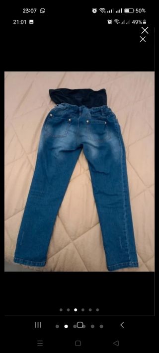 Jeans premaman blu