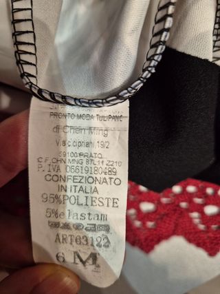 Vestito floreale blu e bianco