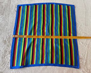 Foulard Elaine Gold a righe in seta