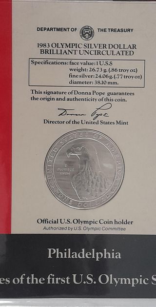 3 Dollari Argento Olimpiadi 1983