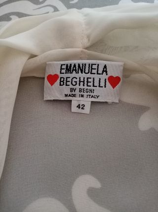 Blusa seta panna Emanuela Beghelli 42. 