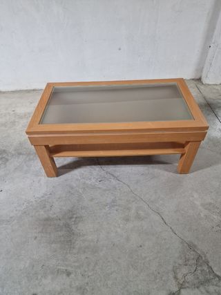 Mesa centro elevable cristal