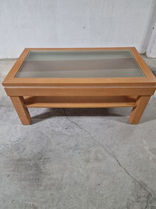 Mesa centro elevable cristal