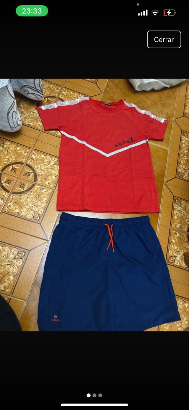 Conjunto niño verano: camiseta y bañador
