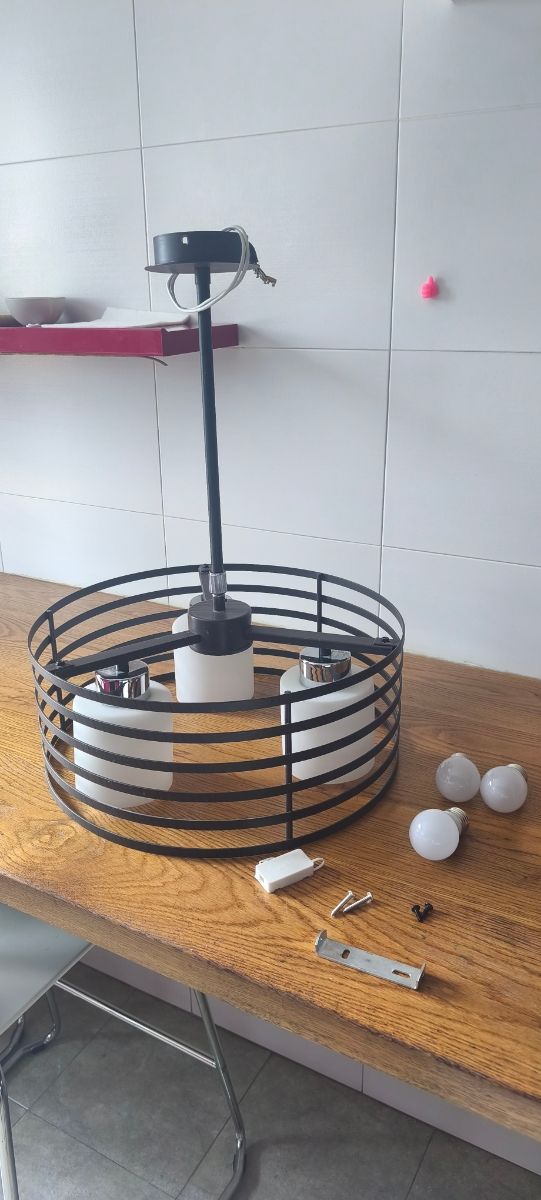 Lámpara techo 3 luces marrón 40cm