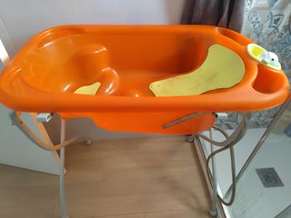 Bañera bebé tamaño grande, naranja 
