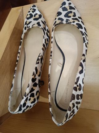 Tacones Zara animal print - talla 37