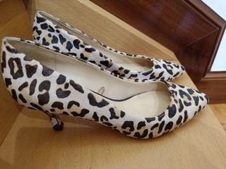 Tacones Zara animal print - talla 37