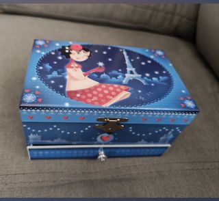 Joyero musical bailarina azul