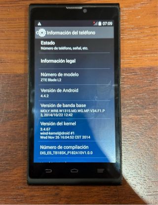 ZTE Blade L2 - Smartphone Negro