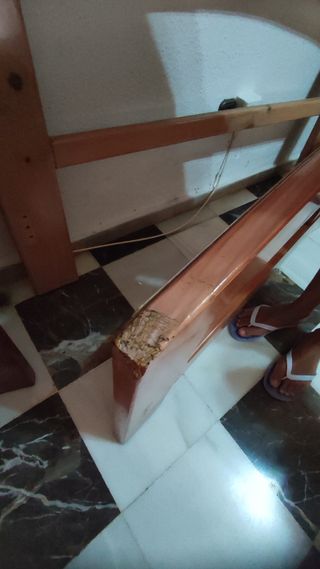 Cama madera 135cm - marrón