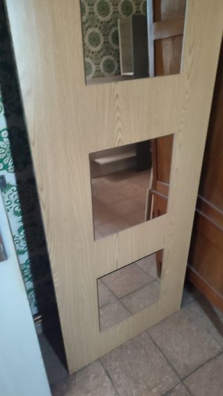 Cabecero madera 4 espejos