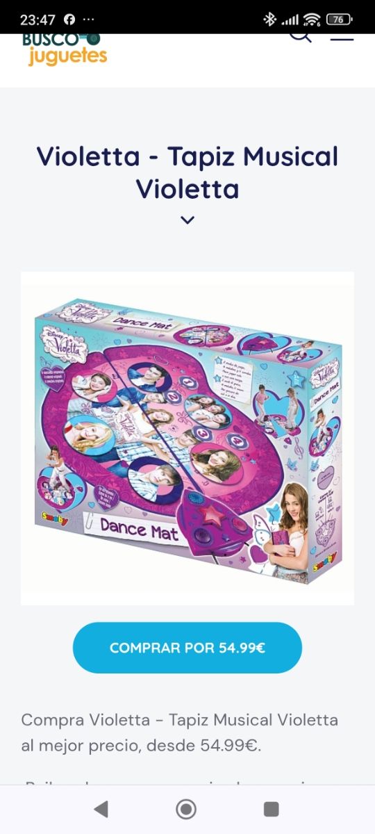 Alfombra musical Violetta Disney