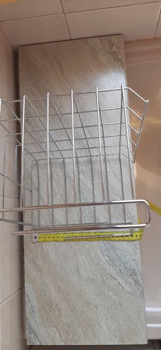 Bandeja metálica doble estante